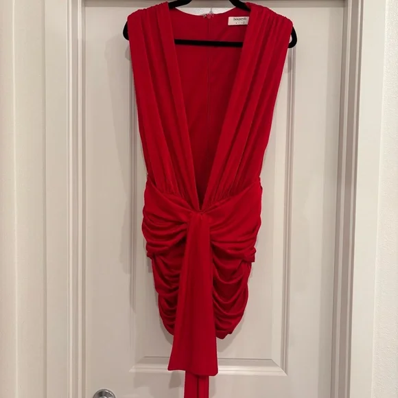 House of CB Aliza Plunge Draped Mini Dress - Picture 3 of 11